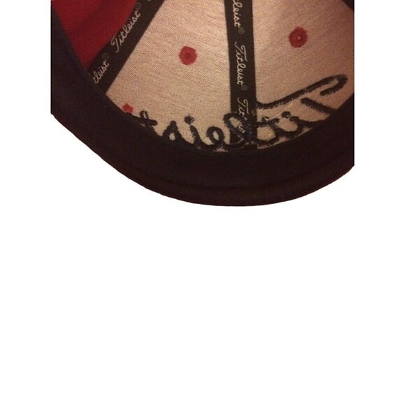 Titleist Red Golf Cap S/M Titleist Logo Embroidered Adjustable Fit Comfortable L - Picture 5 of 6